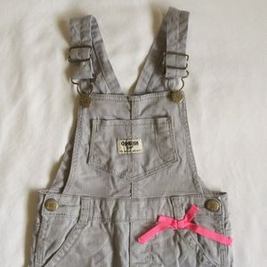 oshkosh b'gosh vestbak gray sparkle cotton twill overalls 3T toddler girl